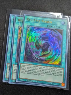 Yugioh - 3x Red-Eyes Fusion BROL-EN067 1st Edition Ultra Rare NM - Image 1