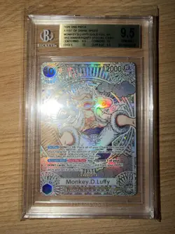 One Piece OP05‑119 Monkey D. Luffy Gold Foil BGS 9.5 – English SP Rare - Image 1