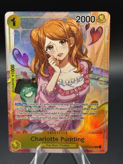 2023 One Piece Pillars Of Strength Charlotte Pudding Alt Art #OP03-112 - Image 1