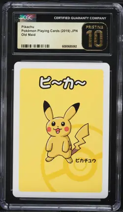 2019 Pokemon Japanese Playing Cards Old Maid Pikachu CGC 10 PRISTINE - Image 1