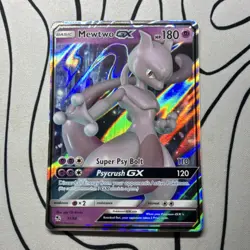 Pokemon Mewtwo GX 31/68 Hidden Fates Ultra Rare Full Art Holo Card - Image 1