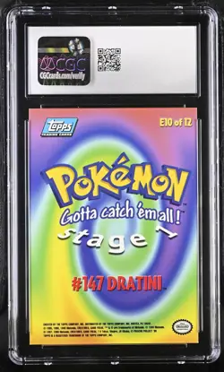 CGC 8.5 Dratini Topps the First Movie E10 Rainbow Foil Pokemon Card - Image 2