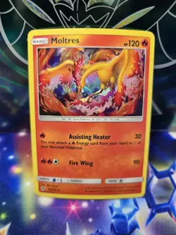 Pokemon TCG Moltres 38/214 Lost Thunder Theme Deck Cracked Ice Holo Rare Card - Image 1