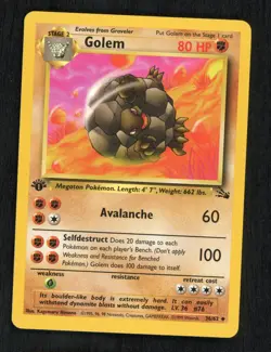 Pokemon Golem 36/62 Fossil 1st Edition NM Card - Image 1