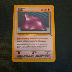 💥 Ditto 18/62 Fossil Set Rare WOTC Pokemon 1999 Vintage Card - Image 1