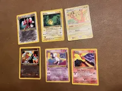 Pokemon Card Promo Lot Of 6 Cards HP Pikachu Mew Moltres Entel Scizor - Image 1