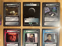 Star Trek CCG: First Edition Black Border Premiere - Nine Card Rare Lot - Image 2