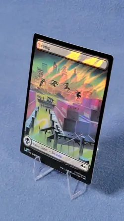 Surge Foil TMNT Full Art Swamp Land Magic the Gathering Mtg 307 NM C - Image 1