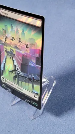 Surge Foil TMNT Full Art Swamp Land Magic the Gathering Mtg 307 NM C - Image 3