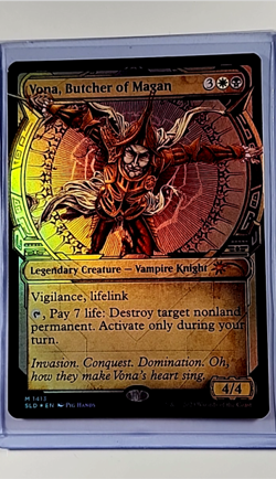 MTG Magic the Gathering SLD Secret Lair Showcase Foil Vona Butcher of Magan LP - Image 1