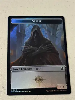 mtg foil token Dragon // Spirit, 0007//0018, Ravnica Remastered, unplayed - Image 1