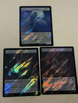 3 x mtg surge foil token Food // Spirit, 0024/0016, Lord of the Rings, unplayed - Image 1