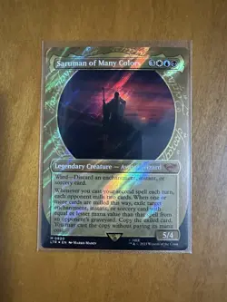 Saruman of Many Colors 0820 Surge Foil NM Pack Fresh Showcase LTR - Image 1