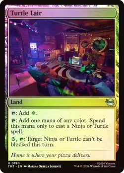 NM Foil Turtle Lair, MTG, TMNT, Magic the Gathering, 190 - Image 1