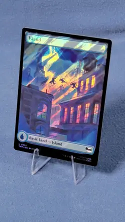 Surge Foil TMNT Full Art Island Land Magic the Gathering Mtg 306 NM B - Image 1