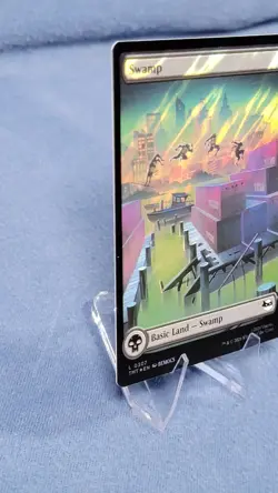 Surge Foil TMNT Full Art Swamp Land Magic the Gathering Mtg 307 NM A - Image 5