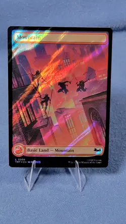 Surge Foil TMNT Full Art Mountain Land Magic the Gathering Mtg 308 NM A - Image 2