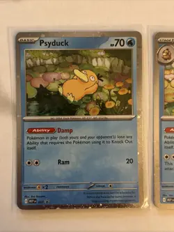 Pokemon Psyduck #007 & Gold Duck #008 English MEP Black Star Promo Cosmos Holo - Image 1