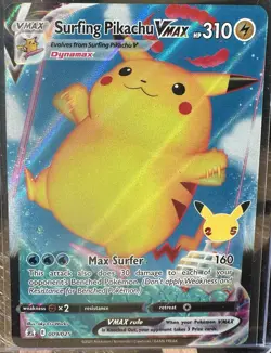 Pokemon - Surfing Pikachu Vmax 009/025 - Celebrations 25th Anniversary - Image 1