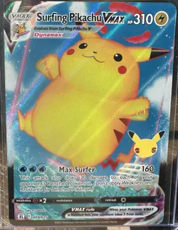 Pokemon - Surfing Pikachu Vmax 009/025 - Celebrations 25th Anniversary - Image 3