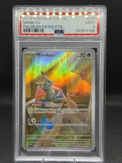 Mimikyu 075 - Pokemon Svp En-Sv Black Star Promo Paldean Fates Etb PSA 9 - Image 1