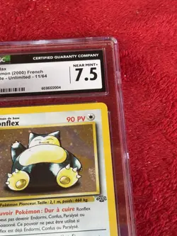 Cgc 7.5 French Holo Jungle Snorlax Wotc Pokemon Card - Image 2