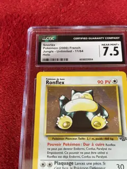 Cgc 7.5 French Holo Jungle Snorlax Wotc Pokemon Card - Image 3