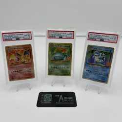 Pokemon Charizard Venusaur Blastoise 25th Anniversary JP Sequential PSA 10 Set! - Image 1