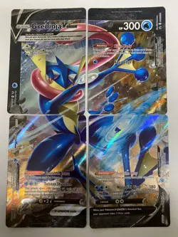 Pokemon TCG Greninja V-Union Holo Card Set of 4, SWSH Promo Cards SWSH155-158 - Image 1