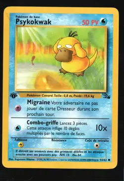 Pokemon ***FRENCH** Psyduck 1st Edition Fossil #53/62 NM - Image 1