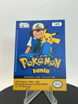 2025 POKEMON POKEDEX Kanto Peru Edition Zapdos #145 Gold Holo - Image 3