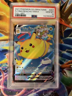 Pokemon PSA 10 Flying Pikachu Vmax Celebrations 007/025 - Image 3