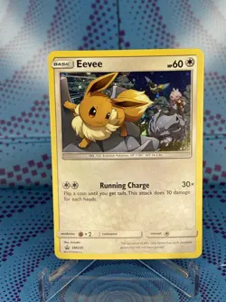 Pokemon Eevee SM235 Black Star Promo Rare Cosmos Holo - Sun & Moon 2019 LP - Image 1