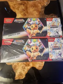 Pokemon Prismatic Evolutions Surprise Box + Booster Bundle Sealed (Lot Of 2) - Image 1