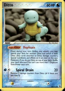 Ditto Squirtle 64/113 Common EX Delta Species Pokemon - Image 1
