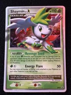 Pokemon Shaymin LV.X DP 39 Black Star Promo Diamond And Pearl Holo 2009 LP/NM - Image 1