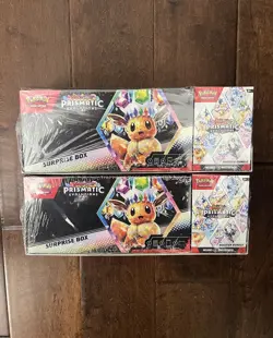Pokemon TCG Prismatic Evolutions Surprise Box & Booster Bundle Sams Club Lot x2 - Image 1