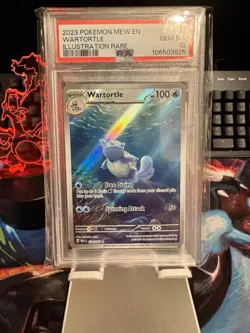 2023 Pokemon Mew en Wartortle Illustration Rare 151#171 PSA 10 - Image 2