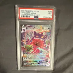 Pokemon Gengar VMAX Alternate Art Secret Rare Fusion Strike 271/264 PSA 9 2021 - Image 1