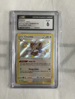 Cinccino Pokemon TCG 2021 Shining Fates SV094/SV122 Holo CGC 6 - Image 1