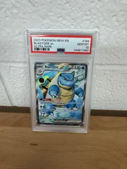 2023 POKEMON #184/165 BLASTOISE EX *ULTRA RARE PSA 10 GEM MINT* 151 - Image 1
