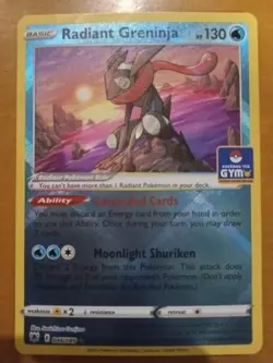 Pokemon TCG Radiant Greninja Gym Stamp Asia Exclusive SWSH10 046/189 - Image 1