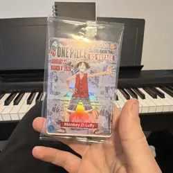 Bandai Namco One Piece CCG Monkey.D.Luffy US Voyage Promo Full Art Holo 5000 - Image 1
