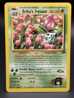 Pokemon Erika's Ivysaur 41/132 Gym Challenge Vintage Unlimited Card - NM - Image 1