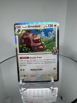 Arven’s Greedent 159/182 Cosmos Holo Pokemon Card | Destined Rivals - Image 2