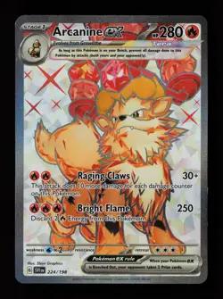 Arcanine ex 224/198 Holo SV01: Scarlet & Violet Base Set Pokemon Card - Image 1