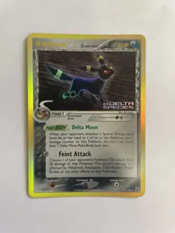 Pokemon Umbreon Reverse Holo Stamped Rare Card 17/113 EX Delta Species TCG - Image 1