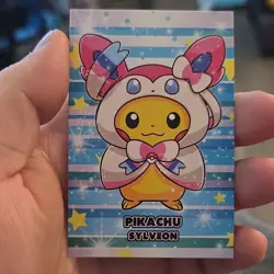 Pokemon TCG Pikachu Sylveon Attacks 2 Electric Fairy Type Standard Card - Image 1