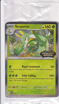 POKEMON TCG PERFECT ORDER STAFF SEALED PROMO SET 4 CARDS - SERPERIOR - Image 1