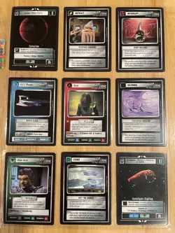 Star Trek CCG: First Edition Black Border Premiere - Nine Card Rare Lot - Image 1